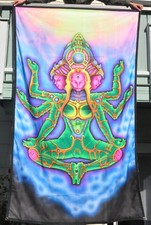 WANDBEHANG backdrop banner Party festival UV flouro goa psy deko tuch Alien XXL