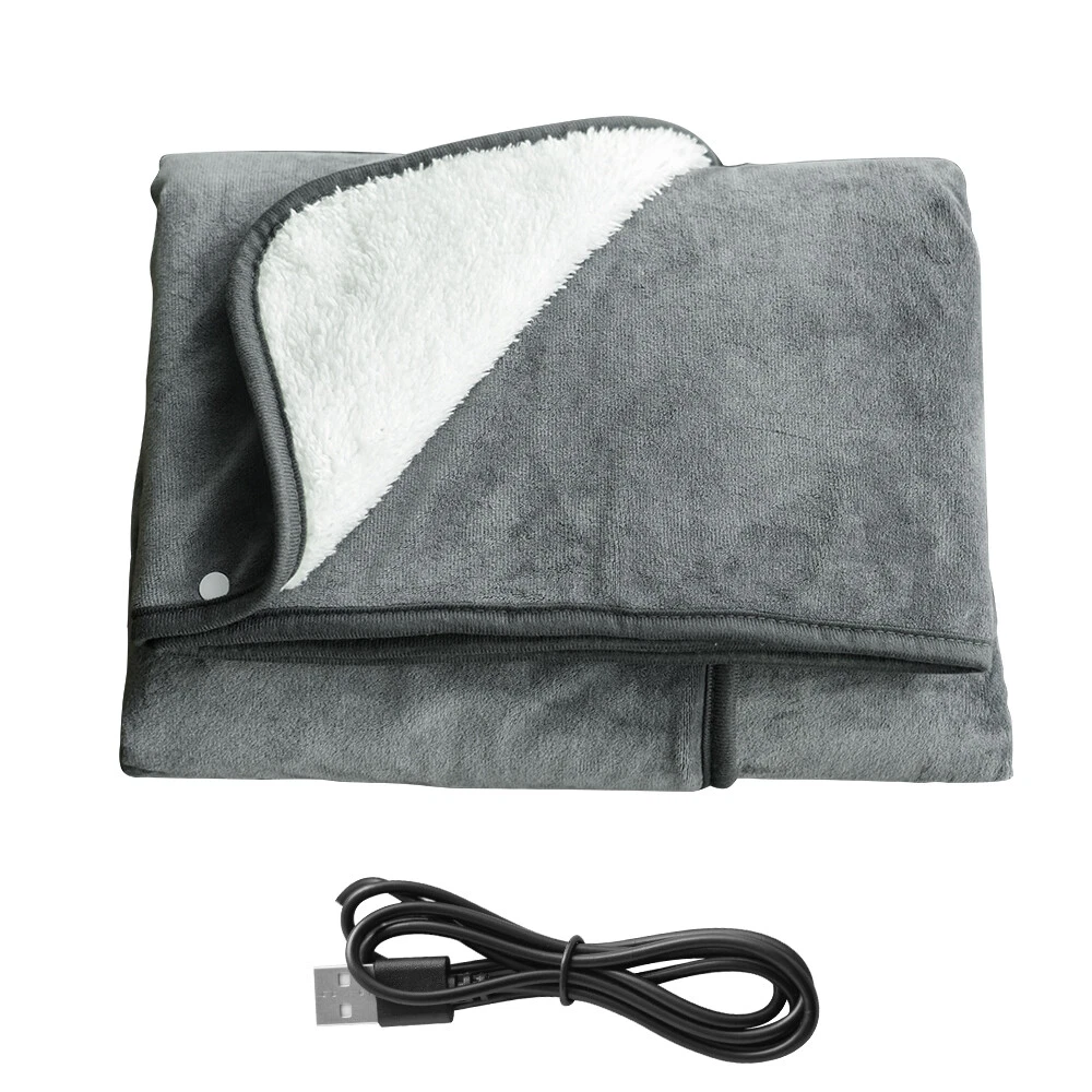 Electric Blanket Heated Throw Cordless Heating Pad Portable Heated Blanket