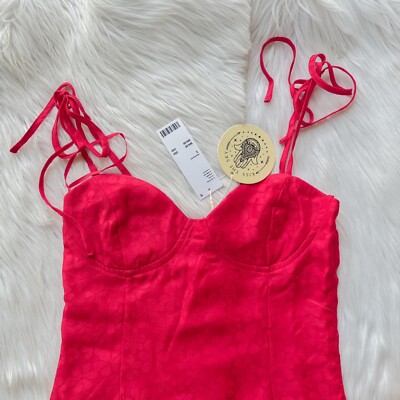 open lace back dress NEW Urban Outfitters Rouge Red Sheer Lace Cami Sleeveless Floral Night –  Brie