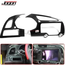 Carbon Interior Center Dashboard AC Air Vent Cover Trim For Corvette C7 2014-19
