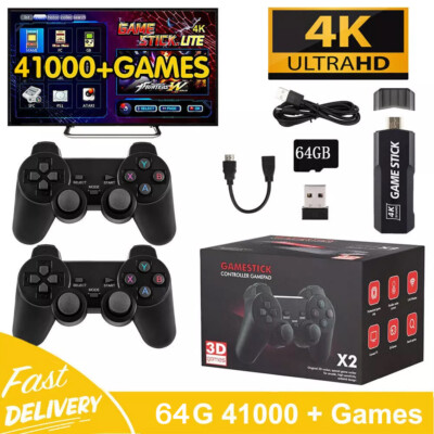 Game Stick Retro Game Console 4K HD 2.4G Wireless Controller 128G 41000 Games