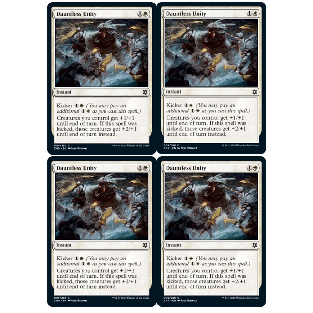 X4 Dauntless Unity 009 280 Common Foil Zendikar Rising Ebay