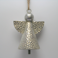 Formano Engelglocke 18 Cm Metall Antik Silber Weihnachten Deko HäNger