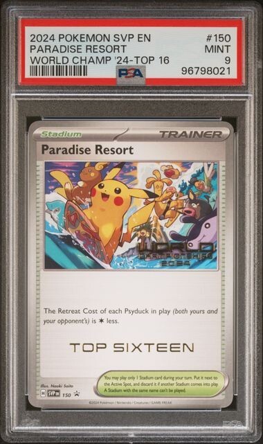 パラダイスリゾート 英語 プロモ TOP SIXTEEN 16位 cgc9 2024 Pokemon World Championships TOP SIXTEEN Paradise Resort