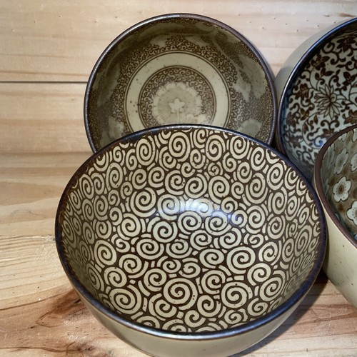 Four Floral Sound Collection 5" Rice Bowls by Sousaku Japan Discontinued Nice! - Picture 2 of 11