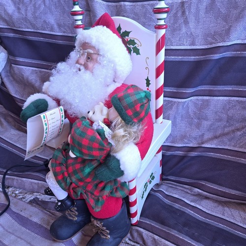 Creazioni natalizie bambina su Babbo Natale giro lista dei desideri posabile testato animato - Foto 4 di 7