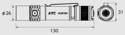 KTC LED PEN LIGHT (1000lm / USB CHARGE) AL815H - Picture 5 of 5