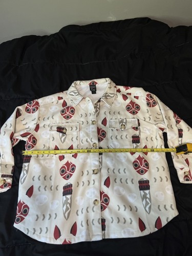 Princess Mononoke Fleece Shirt Jacket Women's XL Beige San's Mask Anime 1997 - Bild 9 von 13
