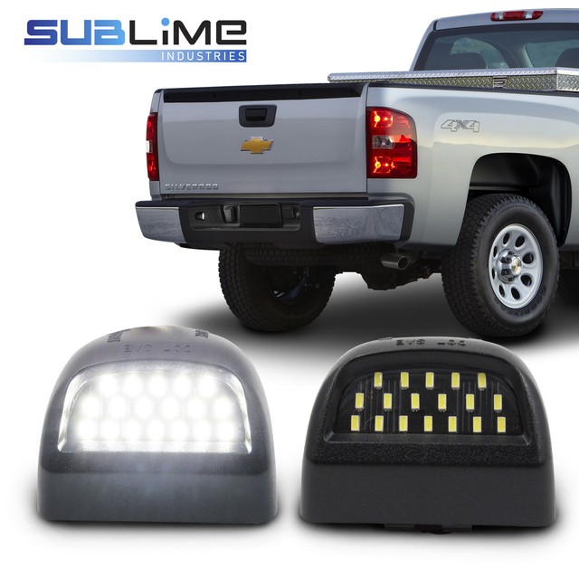 LED Bumper License Plate Light Clear White Color for Chevy Silverado 19992013 eBay