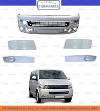 VW TRANSPORTER FRONT BUMPER PRIMED COMPLETE GRILLES & TRIMS T5.1 2010 - 2015 NEW