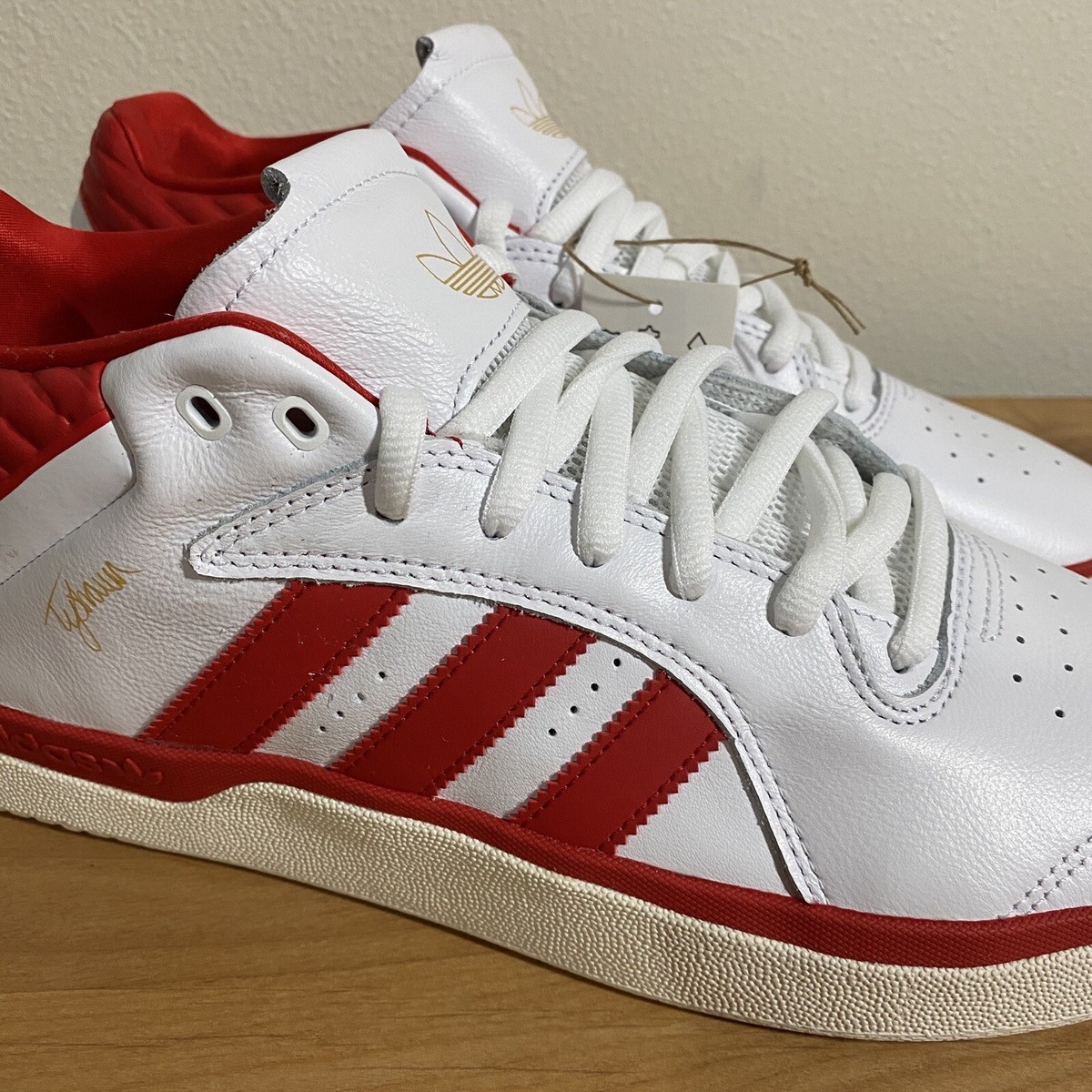 Adidas Tyshawn Jones Mid White Leather Scarlet Red 2021  display picture 1