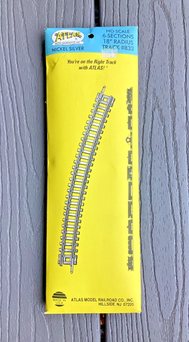 ATLAS 1/87 HO SCALE CODE 100 N/S RAIL 18" CURVED TRACK 6 SECTIONS ITEM # 833 NIB - Bild 6 von 10