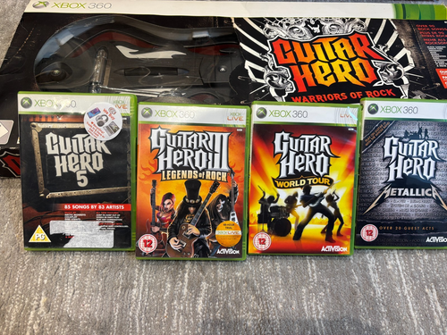 Guitar Hero Warriors Of Rock Xbox 360 Guitar Controller sealed unused content - 第 1/23 張圖片