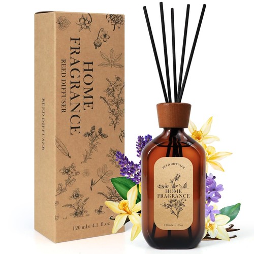 Difusor de Caña, Difusor de Fragancia para Hogar Perfumado, Juego de Difusor de Caña con 6...