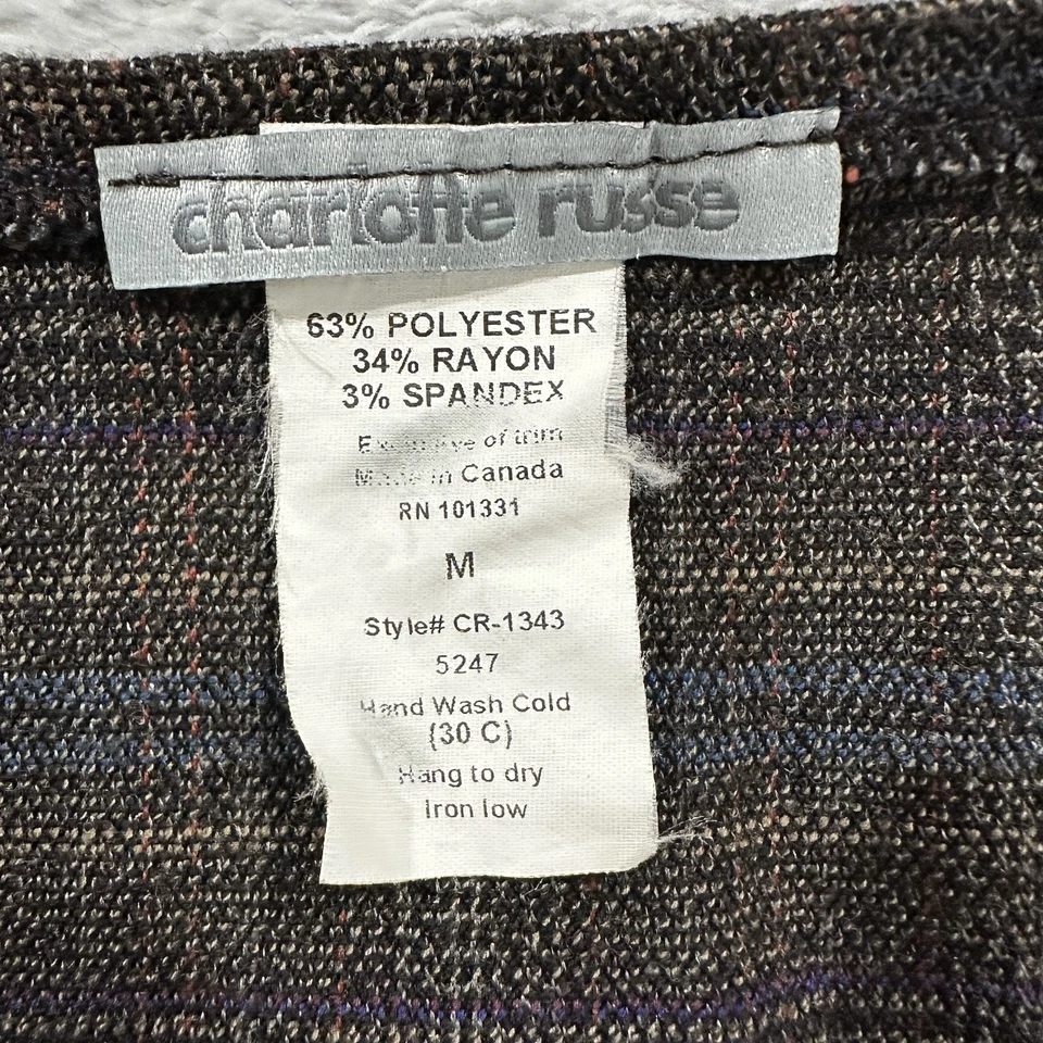 Chaleco Botón Charlotte Russe Para Mujer M Marrón Boho Academia De Colección Y2K Foto 2 de 4
