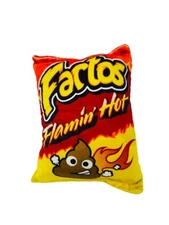 Funny Junk Food Doody Plush - Fartos Flamin Hot Poop Parody Cheetos Snacks 7”