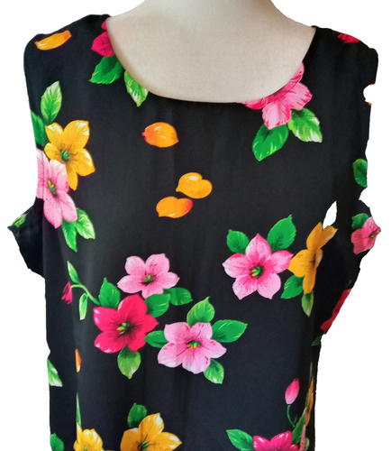 Maxi Vestido Floral Tropical Sin Mangas Colección Kathie Lee Para Mujer Talla 16 - Imagen 2 de 9