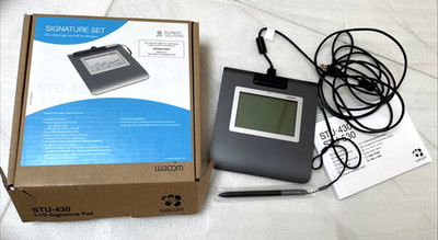 Wacom STU-430 LCD Signature Pad USB Kabel Tablet mit Stylus Pen