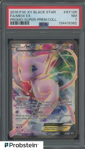 2016 Pokemon XY Black Star Promo Super Prem. Coll #XY126 Mew Ex FA PSA 7