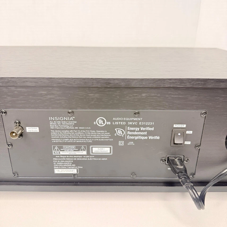 Insignia All-in-One NS-HAIOR18 Shelf System CD Player Bluetooth Works no Remote - Image 3 of 4