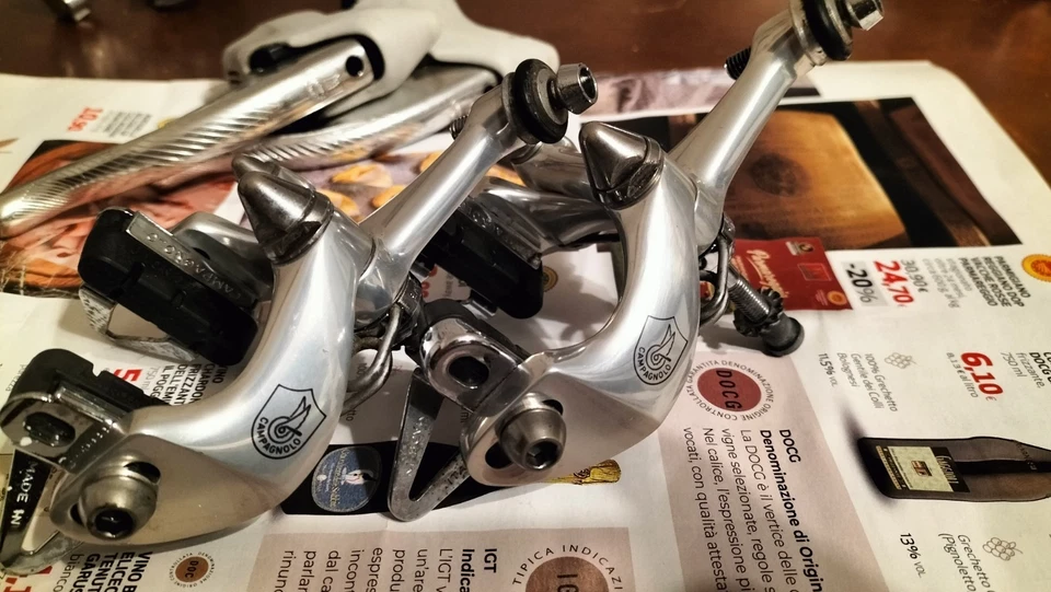 Levers Brakes Calipers Leve Freno Pinze Freno Campagnolo Athena 7v Vintage - Imagen 4 de 4