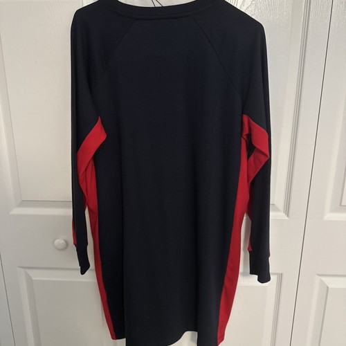 NWT Tommy Hilfiger Dress Tunic XL Pullover Fleece Sweatshirt Blue Spellout - Picture 7 of 12