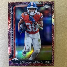 2025 Topps Chrome Football Jaleel McLaughlin SP- Leather Refractor 🔥🔥