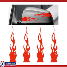 Waterproof Flame Graphics Decals 5.9 Inch Reflective 4-pack Car Side Motorcyc