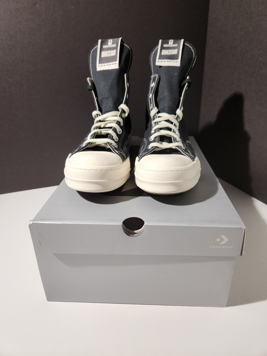 Converse x DRKSHDW DRKSTAR HI Black Chuck 70 Rick Owens Mens Size