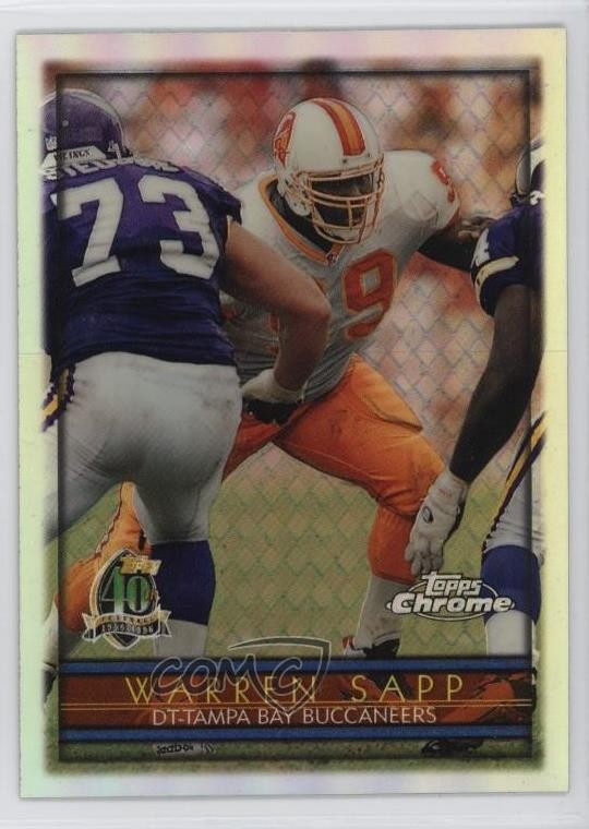 1996 Topps Chrome Refractor Warren Sapp #23 HOF 6m1