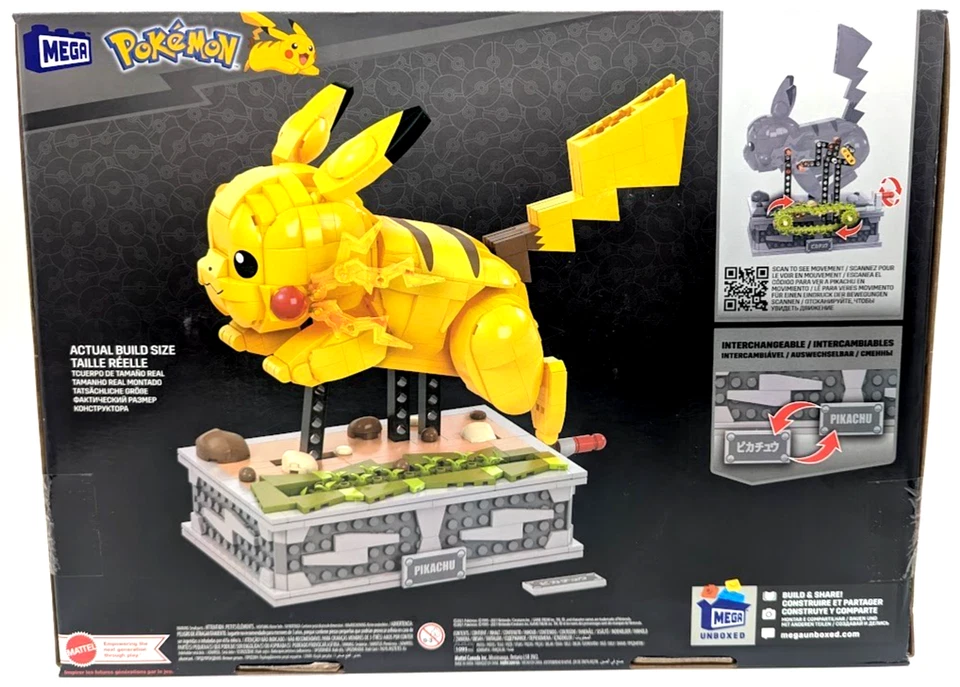 *WRINKLED BOX* MEGA Pokémon Motion Pikachu Building Brick Set - Image 4 of 4