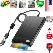 Stylish External USB Floppy Disk Drive - 3.5 Inch, Dust Resistant Lightweight