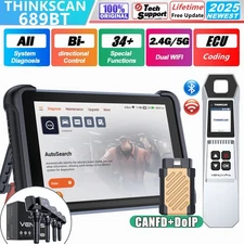 ThinkScan 689BT Car OBD2 Diagnostic Scan Tool Bi-directional E.CU Coding Scanner