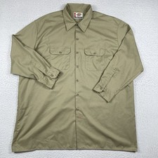 Dickies Shirt Mens 3XL Khaki Workwear Casual Maintenance Mechanic Construction