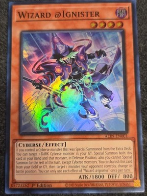 x1 Wizard @Ignister - ALIN-EN001 - Super Rare - 1st Edition Yu-Gi-Oh! M/NM