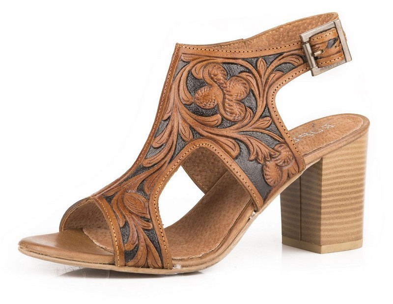 Roper Fashion Shoes Womens Mika II 6.5 B Tan 09-021-0946-2728 TA CLEARANCE