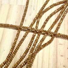Czech Faceted Glass Doughnut Shaped Beads 3x5mm Giraffe tire/donut 58pcs J892