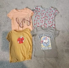 Lot Of 4 Girls Size 5 T Shirts Various Brands