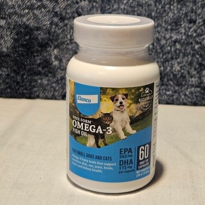 Omega 3 Fish Oil for Small Dogs and Cats 60 Snip Tip Capsules SEALED/NEW