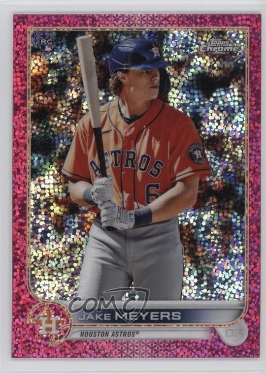 2022 Topps Chrome Magenta Speckle Refractor 111/350 Jake Meyers #114 06y2