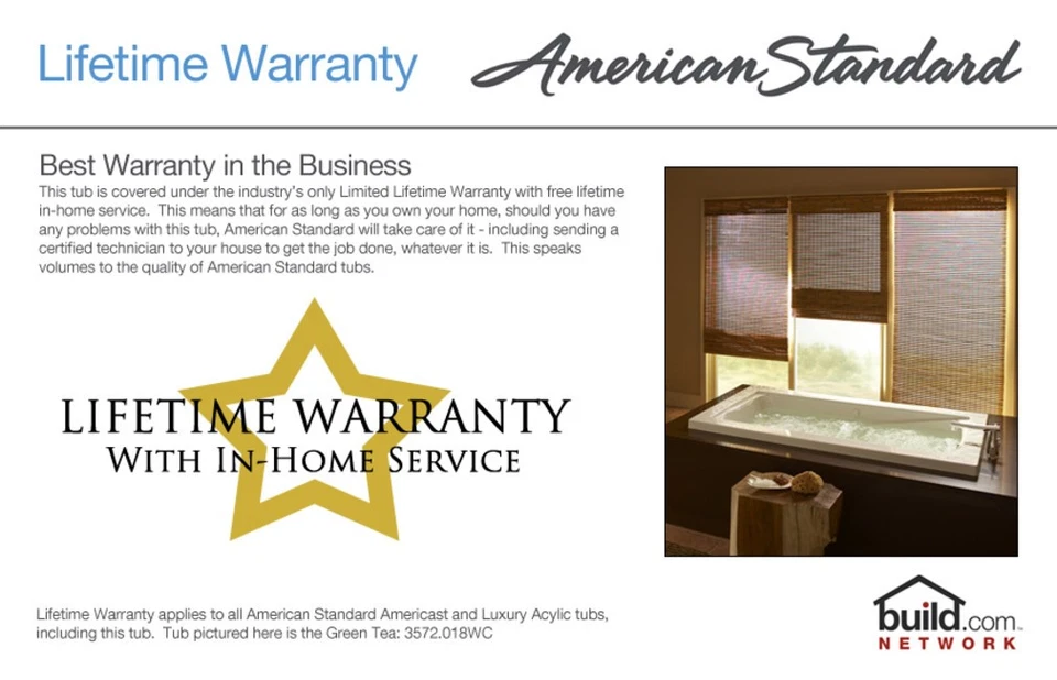 American Standard 2461.002 Cambridge 60" Americast Soaking - White - Image 3 of 4