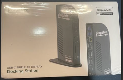 Plugable UDULTC4K USB-C 4K Triple Display Docking Station for sale