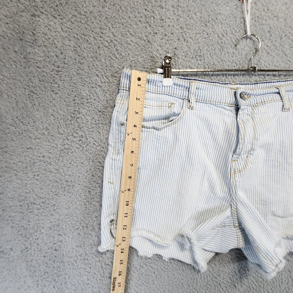 Pantalones Cortos Kensie Jeans Vintage Lujosos Denim Envejecidos Para Mujer 14 (Se Ajusta a W36) Rayas Foto 4 de 4