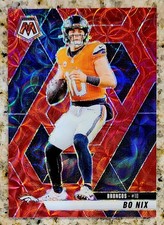 Sports Cards 2025 Panini Mosaic Bo Nix Red Scope Prizm Card #173