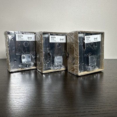 3 x IKEA IKEA Besta square chrome metal legs 16739 New Sealed