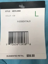 Clairborne 100% Silk Mens Size L, Light Blue,  SS, Button Down, Casual Shirt