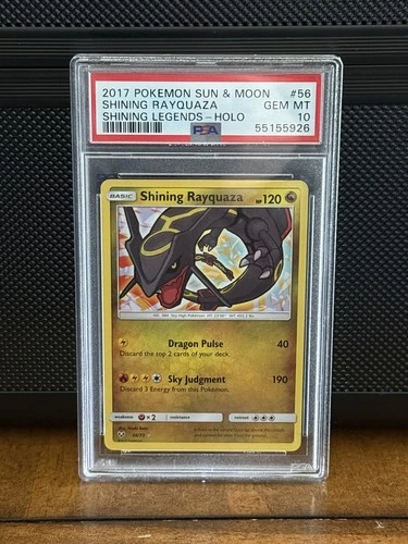 2017 Pokemon Shining Rayquaza 56/73 Sun & Moon Shining Legends PSA 10