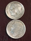 1950 Rosevelt silver Dimes lot of 2