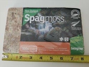 Spagmoss New Zealand Sphagnum Moss – Besgrow Classic Long Fiber, 12L, For Orchids & Plants