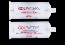 PACK OF 2 GolfWorks Maximum Strength Quick Set Golf Club Assembly Epoxy